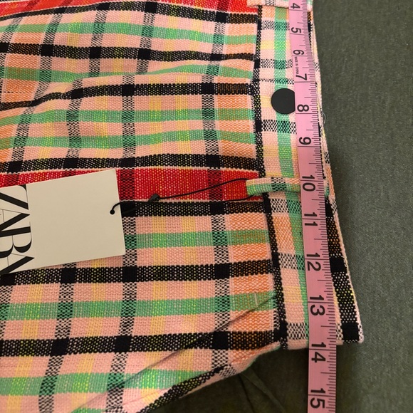 Zara Multicolor Plaid Midi Skirt medium - Picture 10 of 11